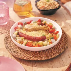 Assiette à couscous blanche 25 cm Friend's Time