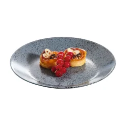 Assiette à dessert noire 18 cm Slate
