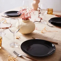 Assiette à dessert noire 18 cm Apy