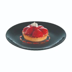Assiette à dessert noire 19 cm Pampille