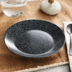 Assiette à dessert noire 18 cm Zoe