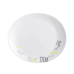 Assiette à steak blanche décorée 30 cm Friend's Time