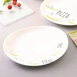 Assiette à steak blanche décorée 30 cm Friend's Time