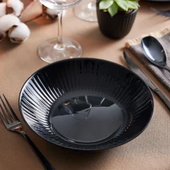 Assiette creuse 20 cm Cottage Noir