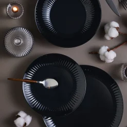 Assiette creuse 20 cm Cottage Noir