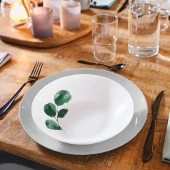Assiette creuse 20 cm Eucalyptus