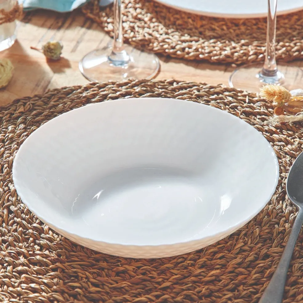 Assiette creuse blanche 20 cm Pampille