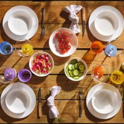 Assiette creuse blanche 20 cm Bloom