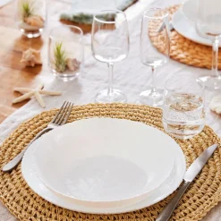 Assiette creuse blanche 21 cm Ammonite