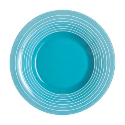 Assiette creuse bleue 21,5 cm Factory