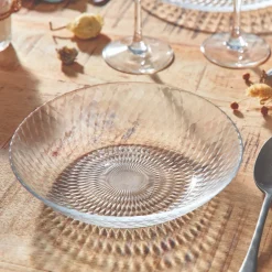Assiette creuse en verre 20 cm Pampille