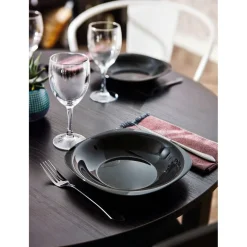 Assiette creuse noire 21 cm Carine