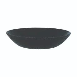 Assiette creuse noire 20 cm Pampille