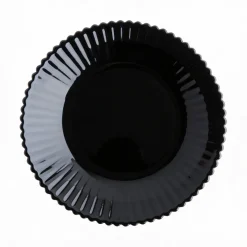 Assiette creuse noire 20 cm Bloom