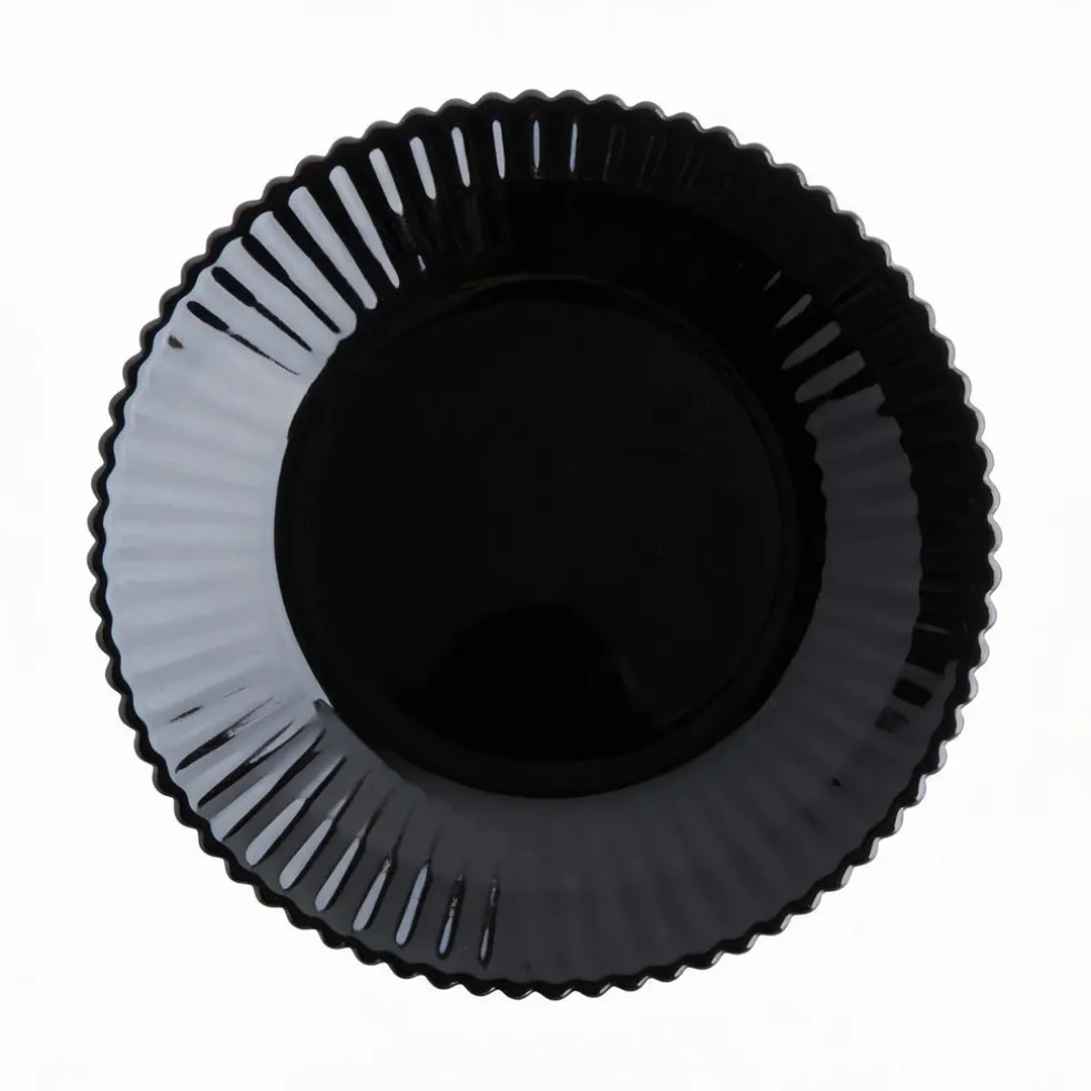 Assiette creuse noire 20 cm Bloom