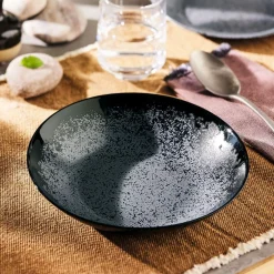 Assiette creuse noire 20 cm Slate