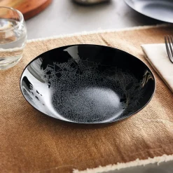 Assiette creuse noire 20 cm Zoe