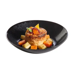 Assiette creuse noire 20 cm Diana