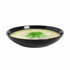 Assiette creuse noire 20 cm Apy