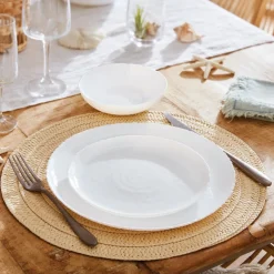 Assiette dessert blanche 19 cm Ammonite