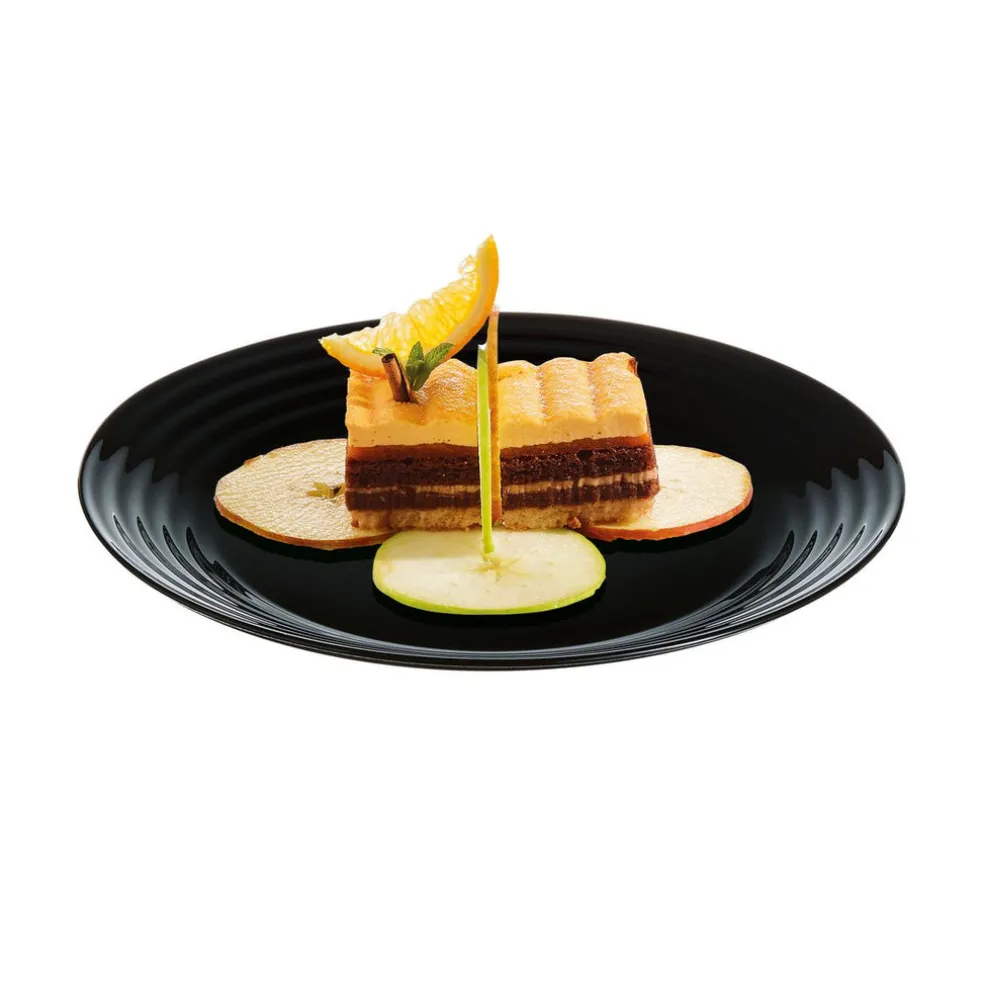 Assiette dessert noire 19 cm Harena