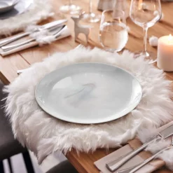 Assiette grise 25 cm Diwali Marble