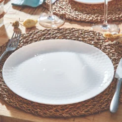 Assiette plate blanche 25 cm Pampille