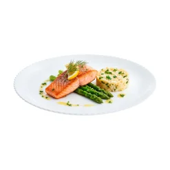 Assiette plate blanche 25 cm Bloom
