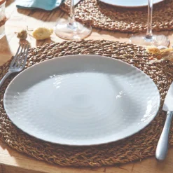 Assiette plate grise 25 cm Pampille