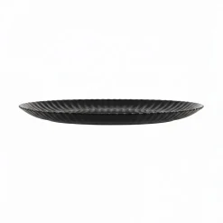 Assiette plate noire 25 cm Bloom