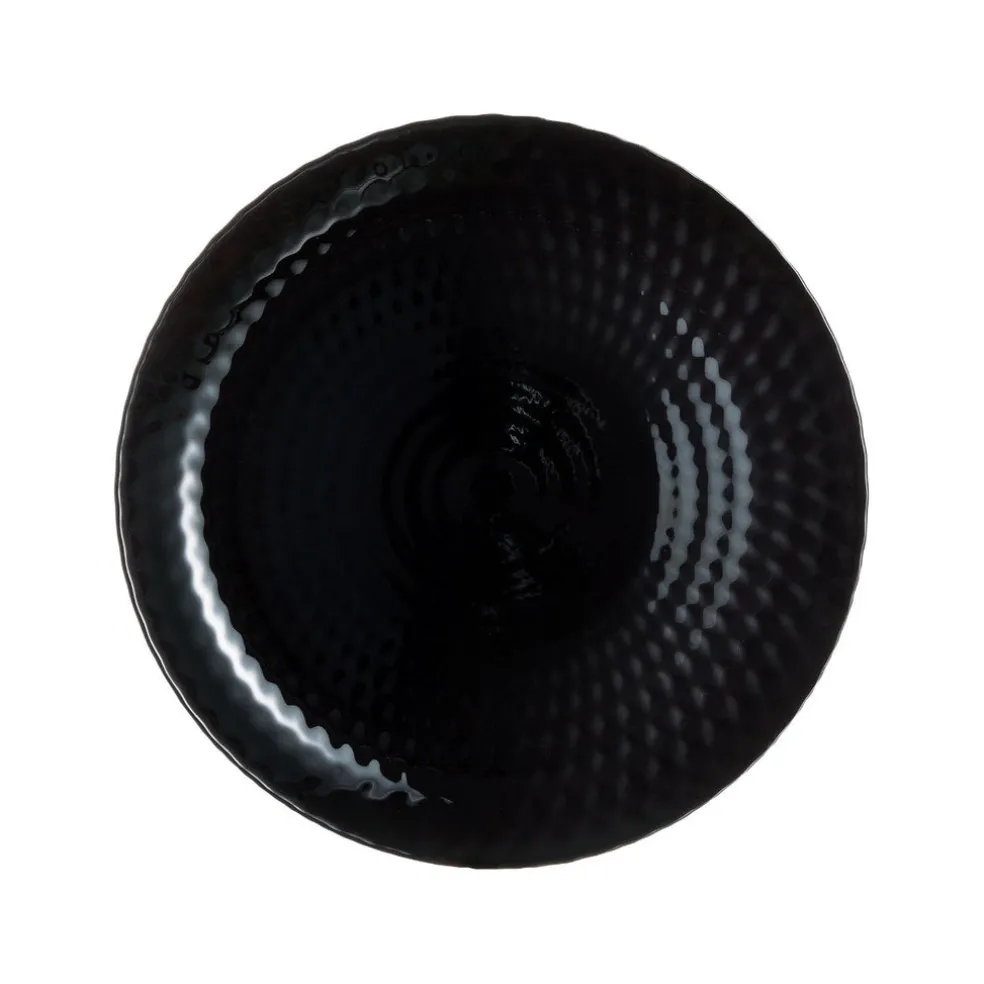 Assiette plate noire 25 cm Pampille