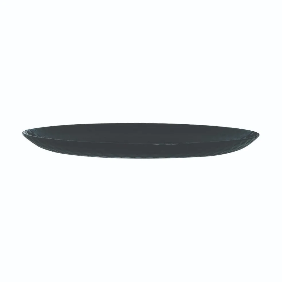 Assiette plate noire 25 cm Pampille
