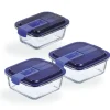 Lot de 3 boites de conservation rectangulaires Easy Box