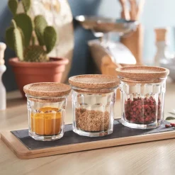 Lot de 3 pots à épices Storing Box Cork - 42 + 32 + 18 cl