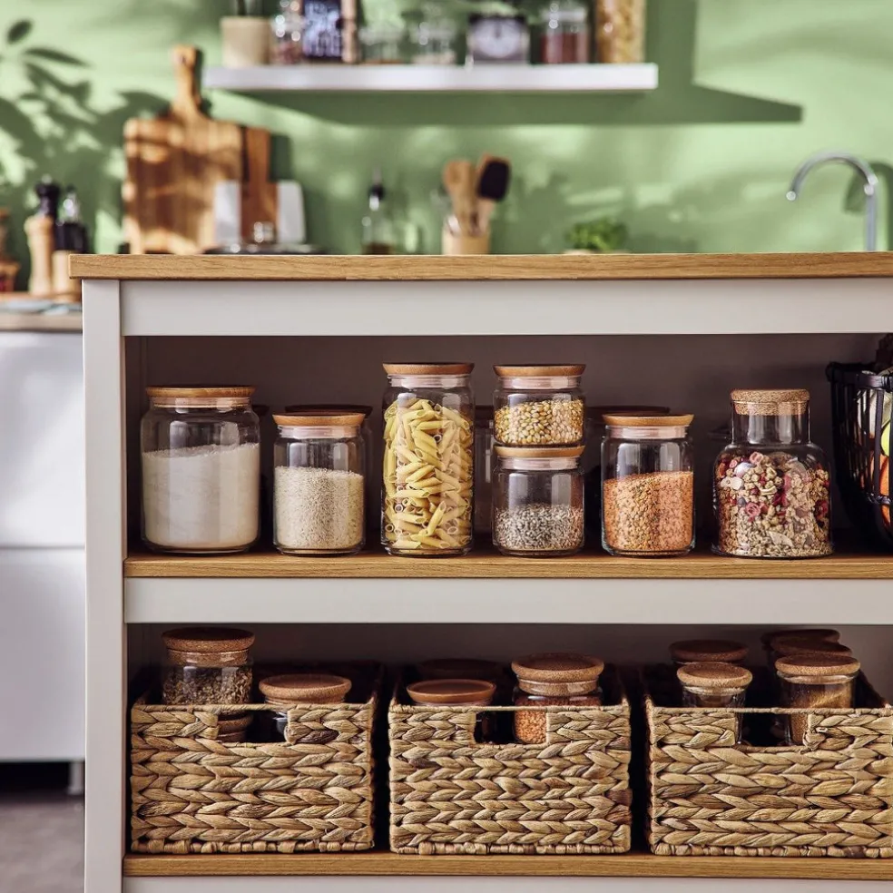 Lot de deux pots de conservation Pure Jar Wood- 1L + 0,5L