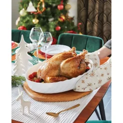 Plat de cuisson blanc 36,9 x 28,6 cm Smart Cuisine Trianon