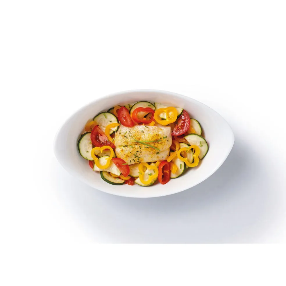 Plat de cuisson blanc 25 x 15,8 cm Smart Cuisine Carine