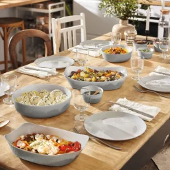 Plat ovale 32x20 Smart Cuisine Wavy Granit