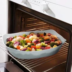 Plat rectangulaire 34x25 Smart Cuisine Wavy Granit